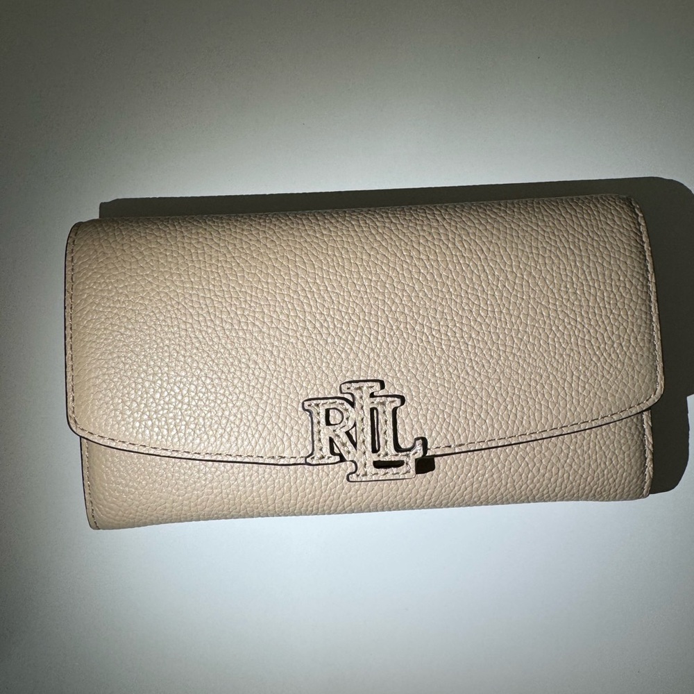 Lauren Ralph Lauren Beige Leather Wallet